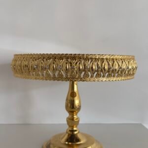 gold cake stand large