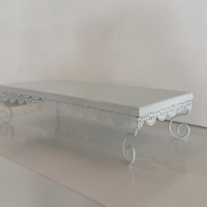 white lace rectangular stand small